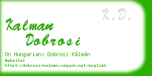 kalman dobrosi business card